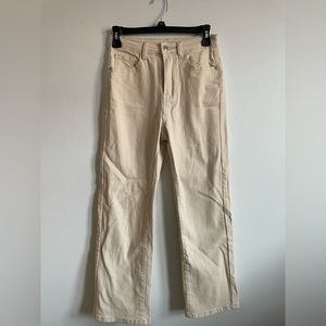 Shein/Dazy. Cream straight legged pants Size small/4.
